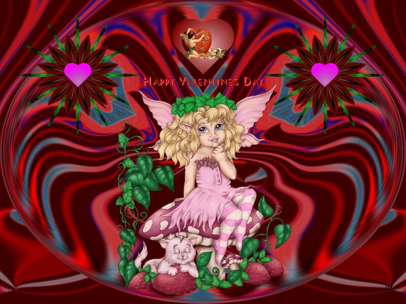 Fairy on Mushroom — Red, Festive
