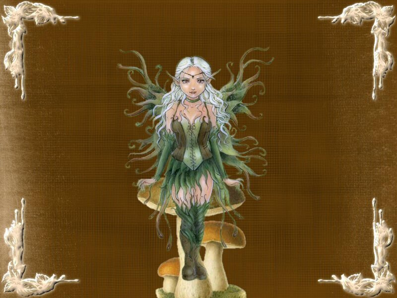 Fairy on Mushrooms