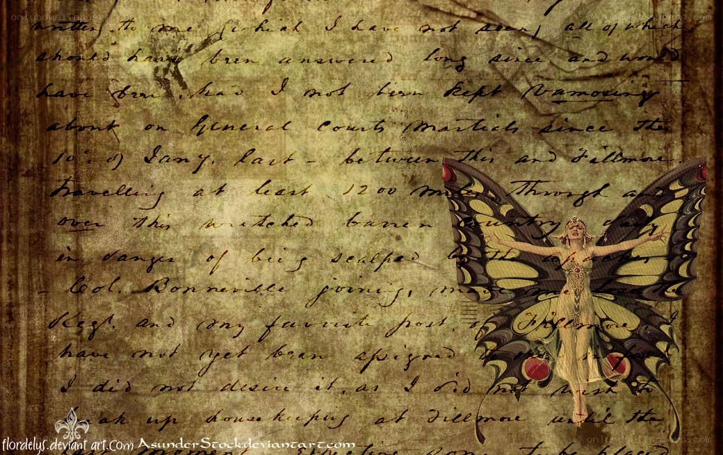 fairy on old letter