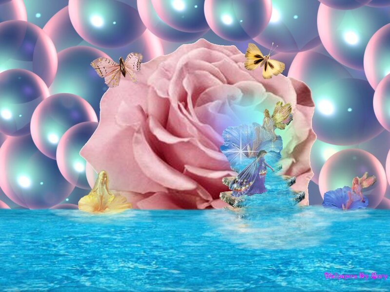 Fairy on Pink Rose