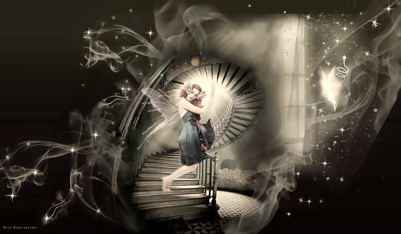 Fairy on Spiral Staircase