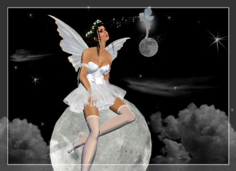 fairy on the moon