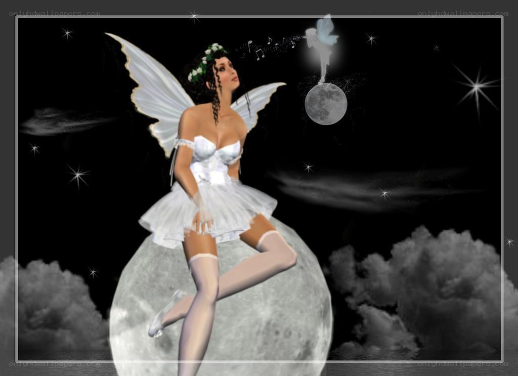 fairy on the moon