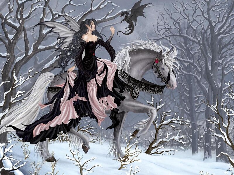 Fairy on White Horse