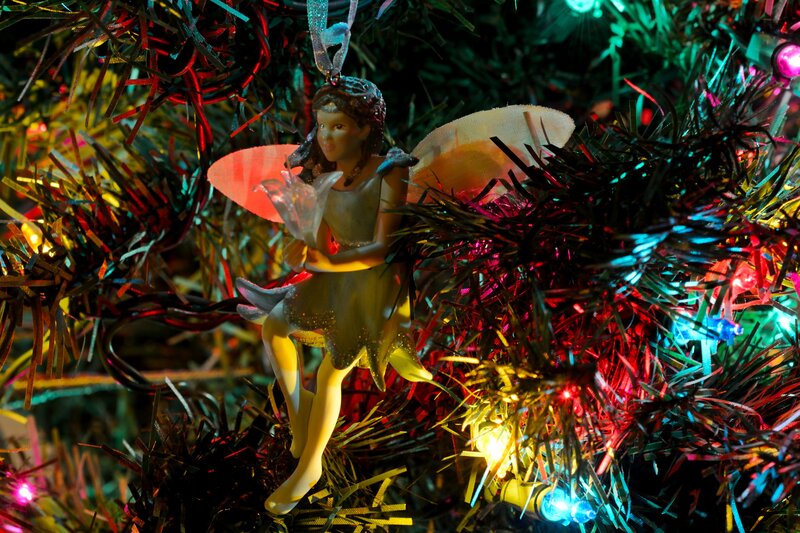 Fairy Ornament on Tree — Green