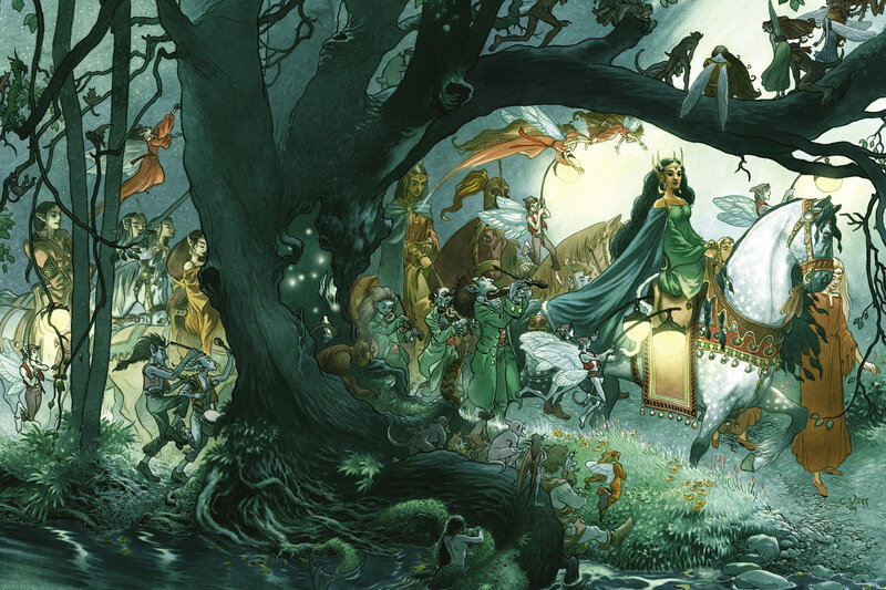 Fairy Procession in Forest