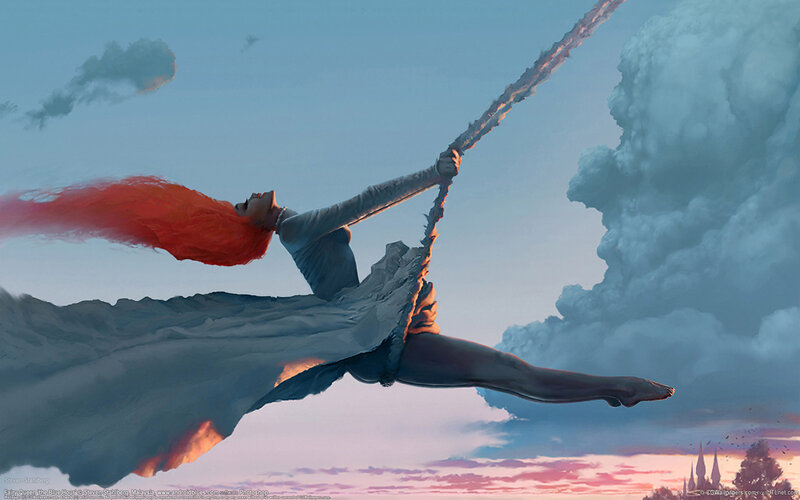 Fairy Queen on a rope swing