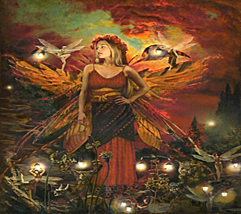 fairy queen with fireflies