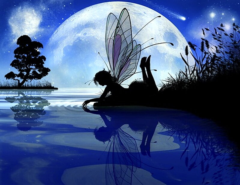 Fairy Silhouette by Water