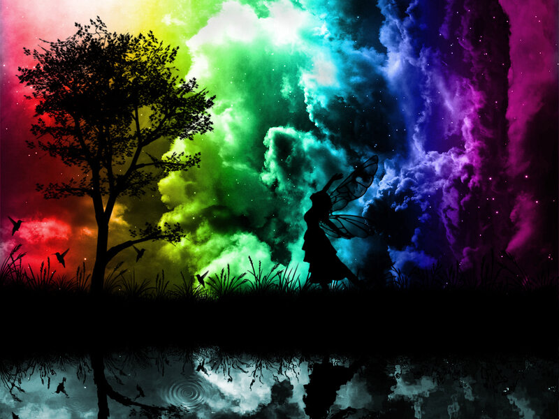Fairy Silhouette in Field