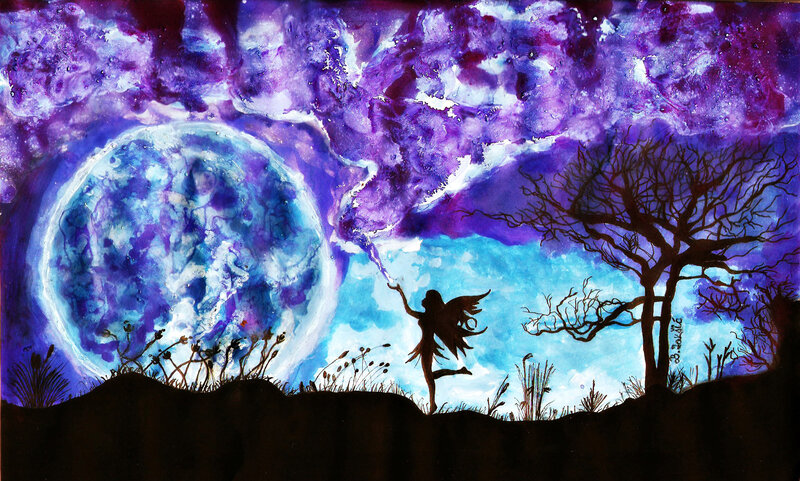 Fairy Silhouette on Hill