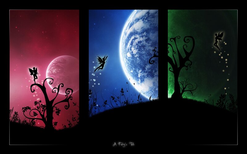 Fairy Silhouettes in Triptych