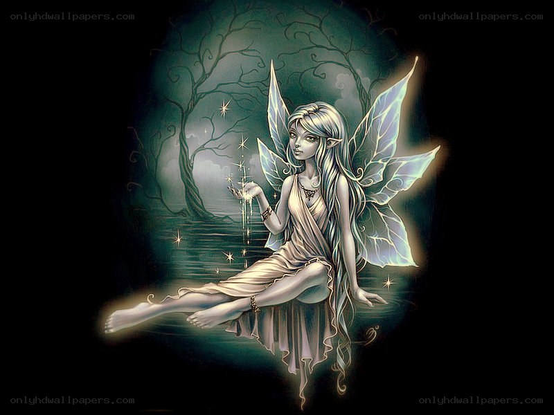 fairy sitting by the water