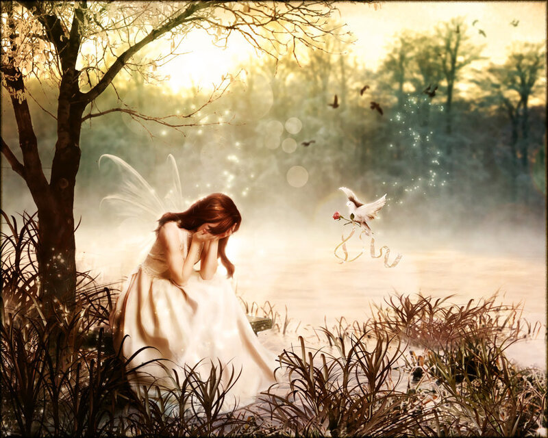 Fairy Sitting by Water