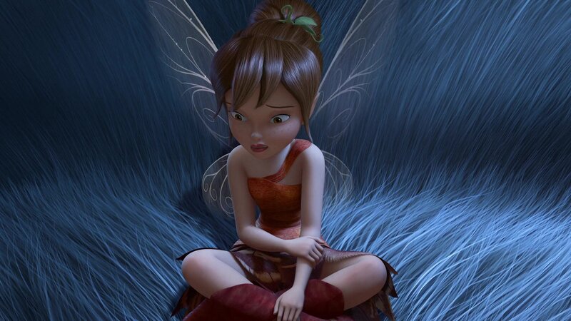 Fairy Sitting in Grass — Blue