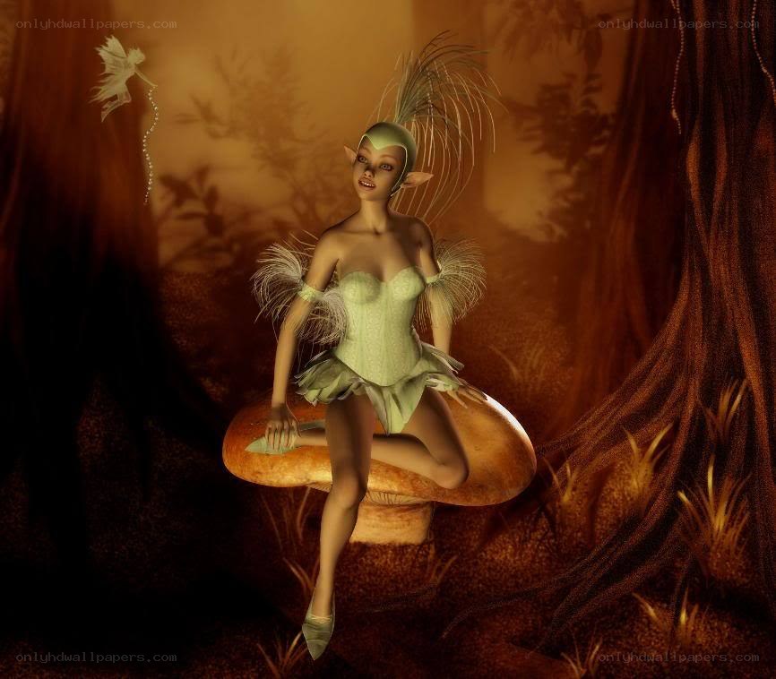 fairy sitting on a mushroom