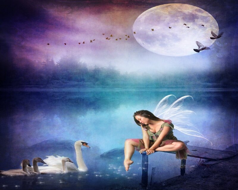 Fairy Sitting on Dock
