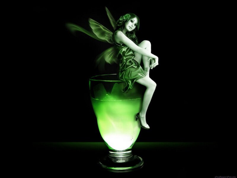 Fairy Sitting on Glass