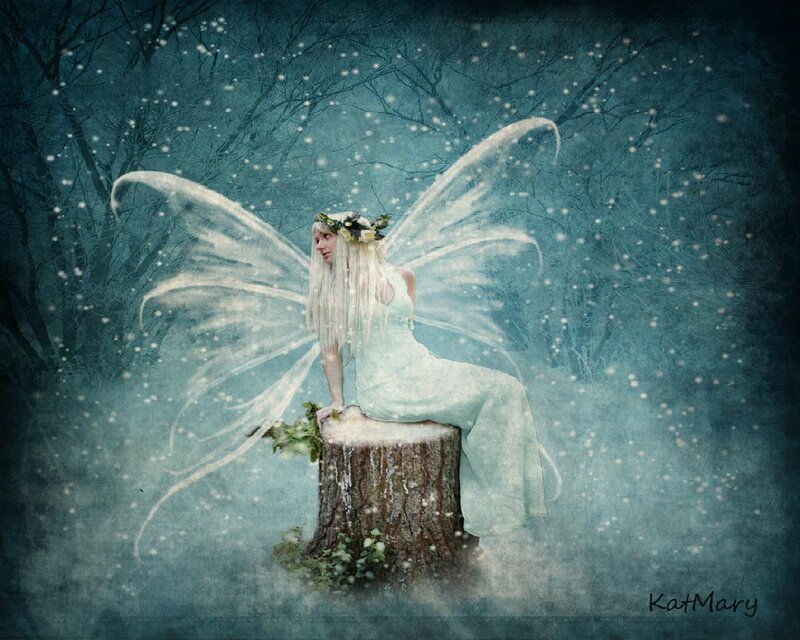 Fairy Sitting on Stump