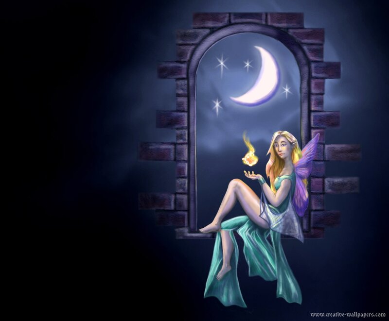 Fairy Sitting on Window