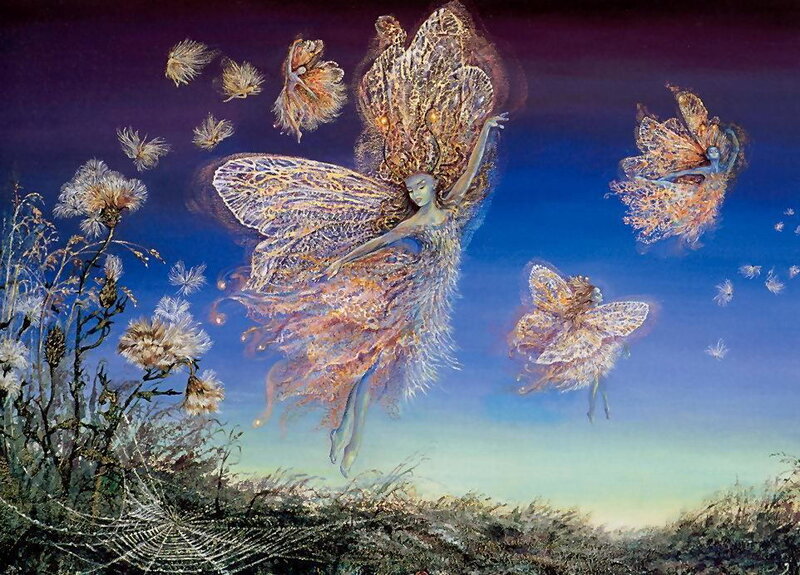 Fairy spirits in a twilight field