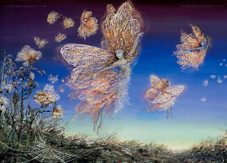 Fairy spirits in a twilight field