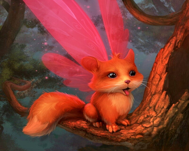 Fairy Squirrel on Branch
