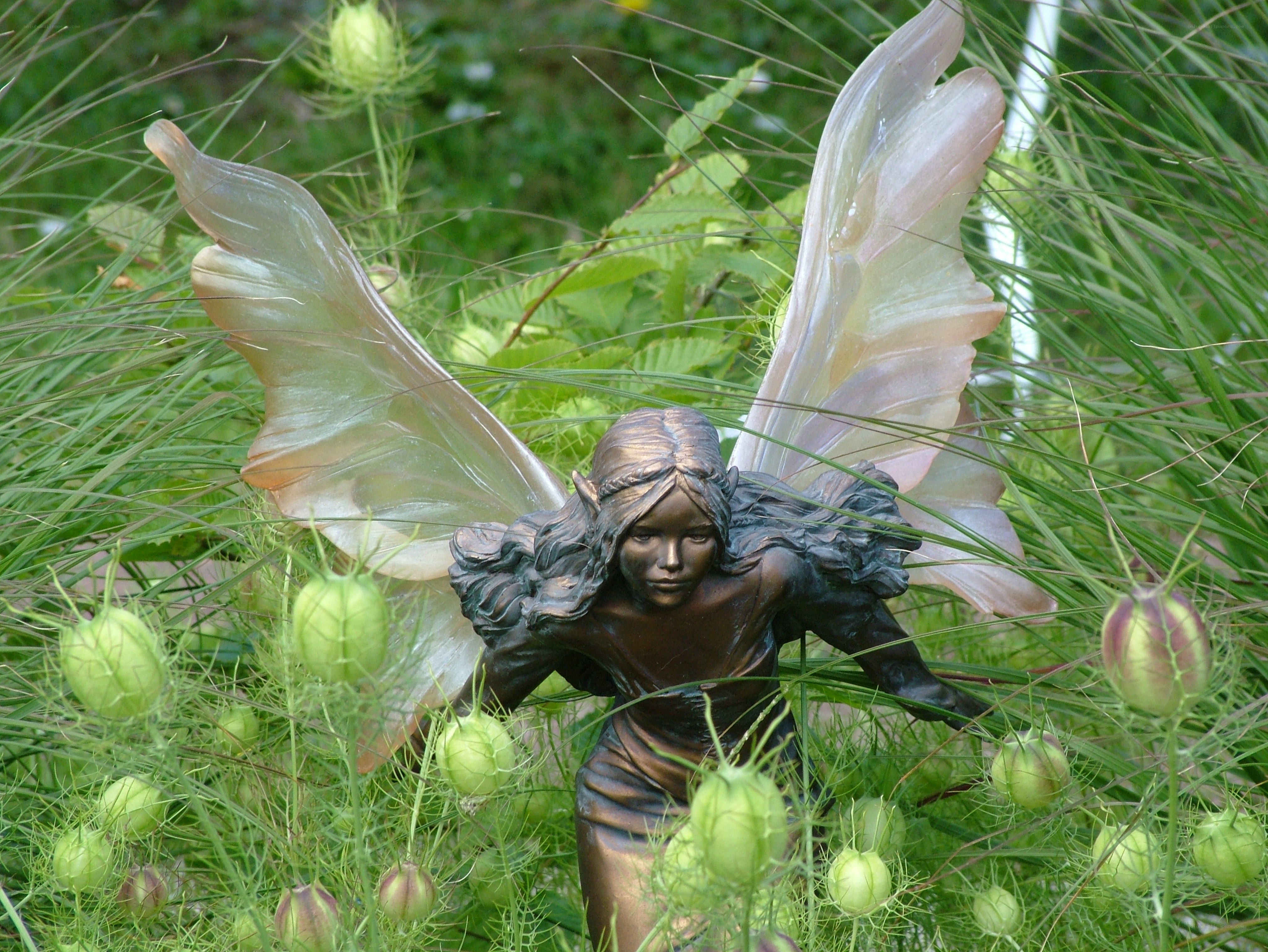 fairy statue in garden