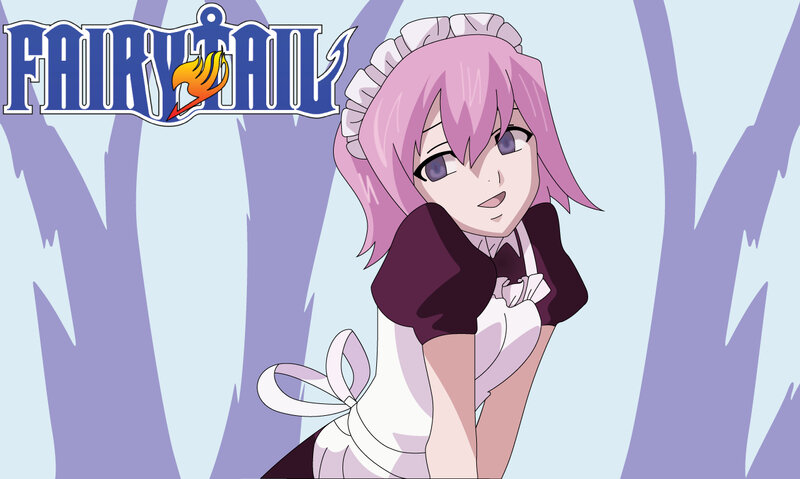 Fairy Tail character in maid outfit