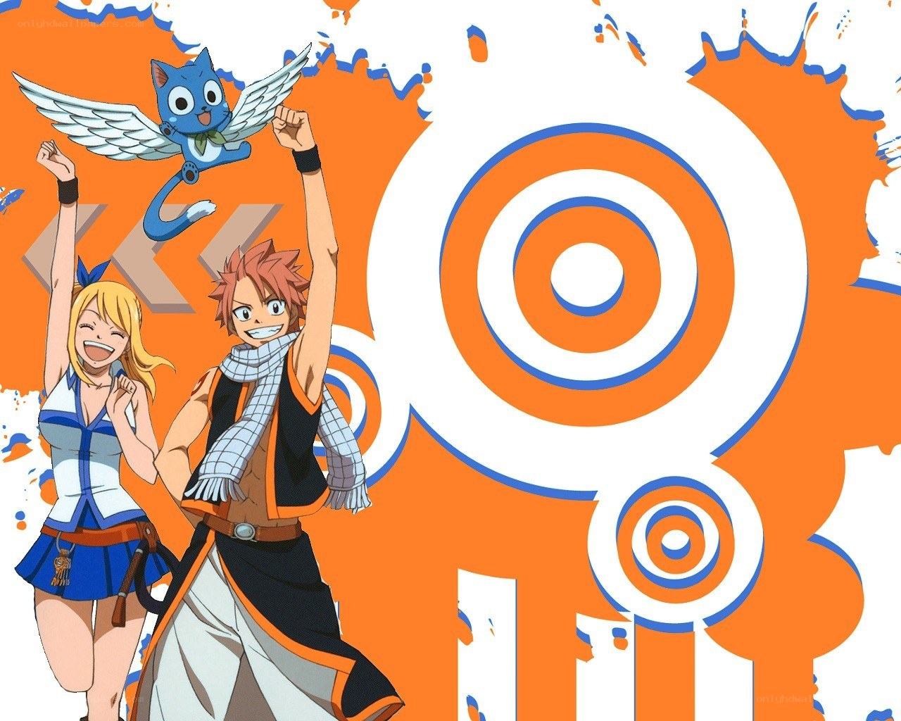 Fairy Tail characters celebrating