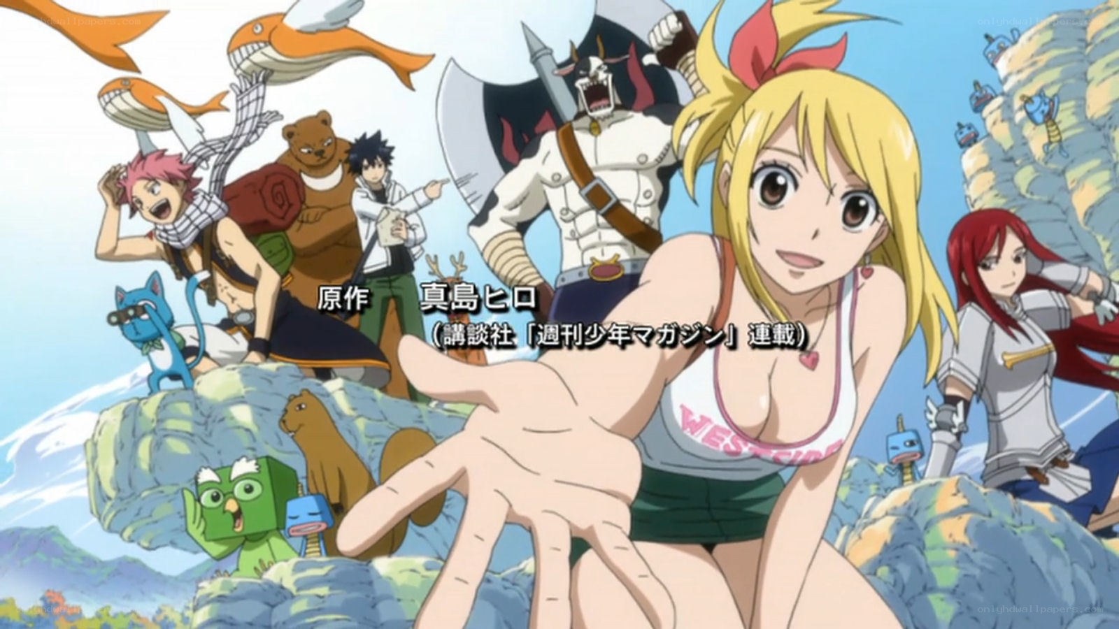 Fairy Tail characters in action