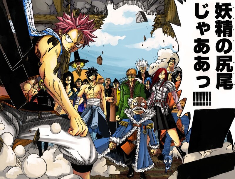 Fairy Tail characters in action