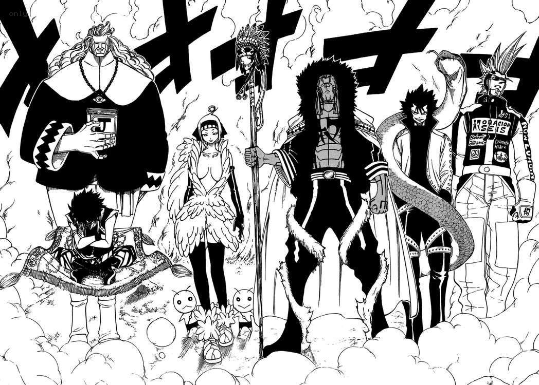 Fairy Tail characters in battle
