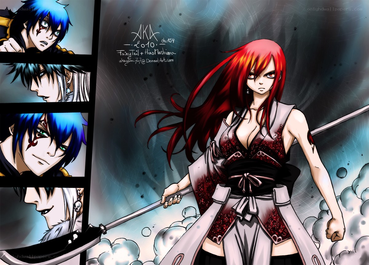 Fairy Tail characters in battle
