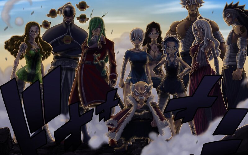 Fairy Tail characters in battle