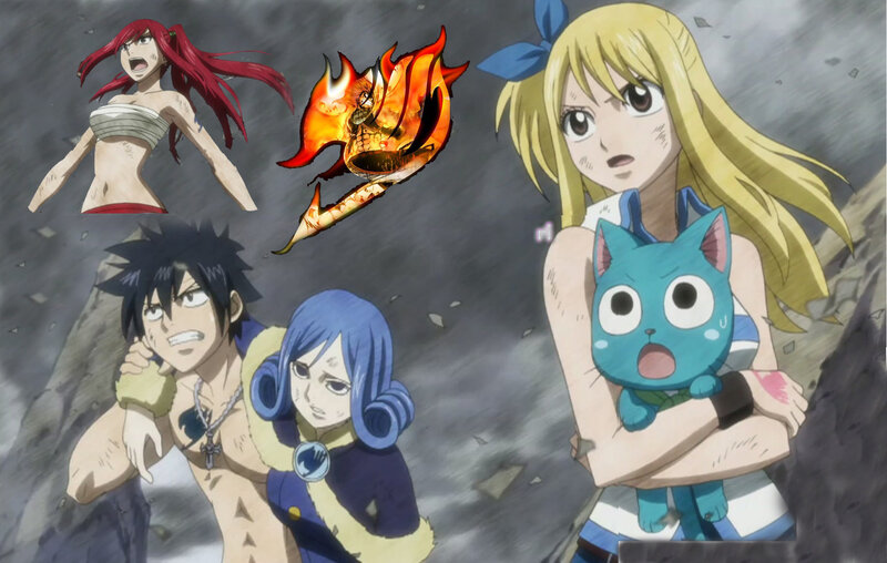 Fairy Tail characters in battle