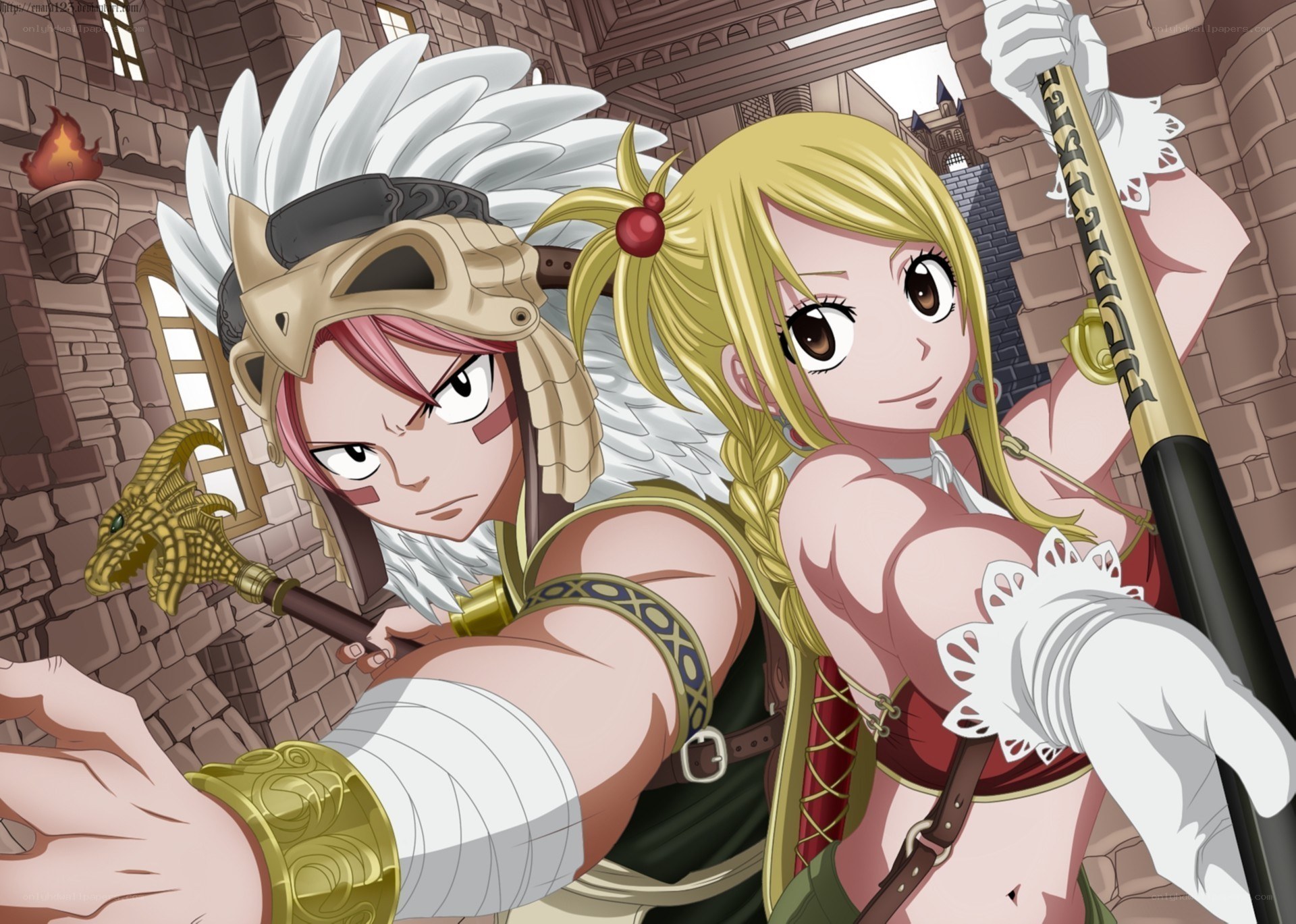 Fairy Tail characters in castle