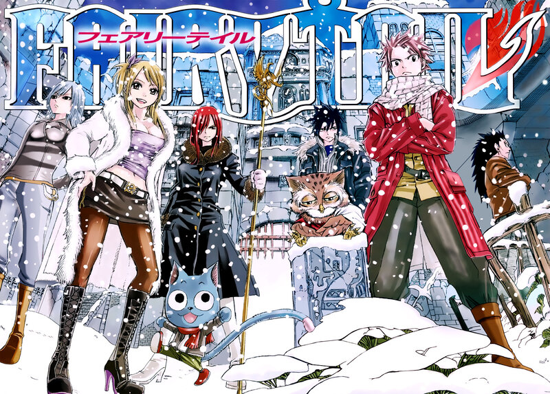 Fairy Tail characters in snow