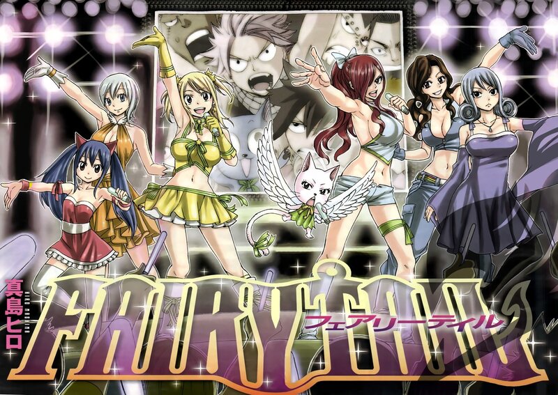 Fairy Tail characters on stage