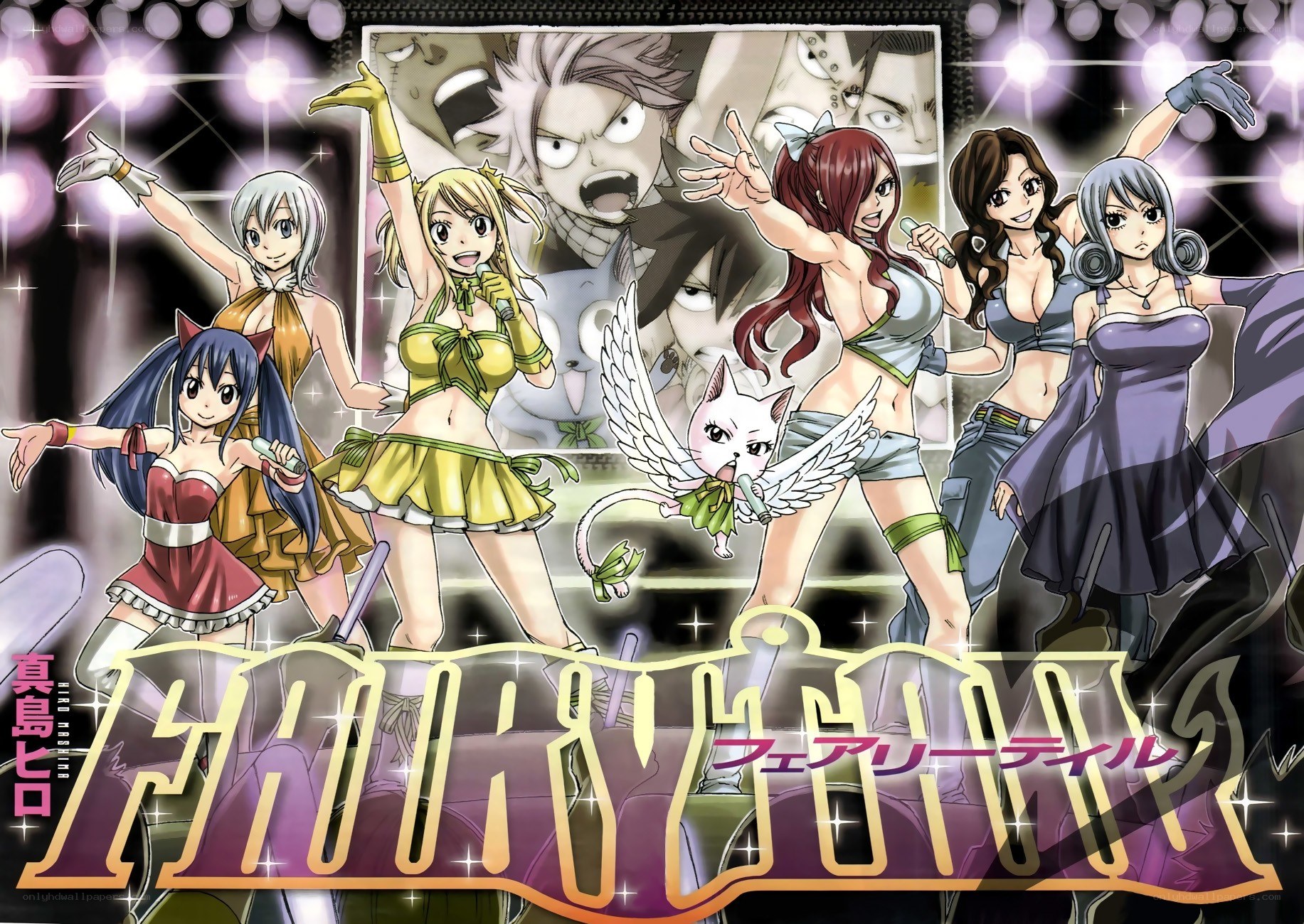 Fairy Tail characters on stage
