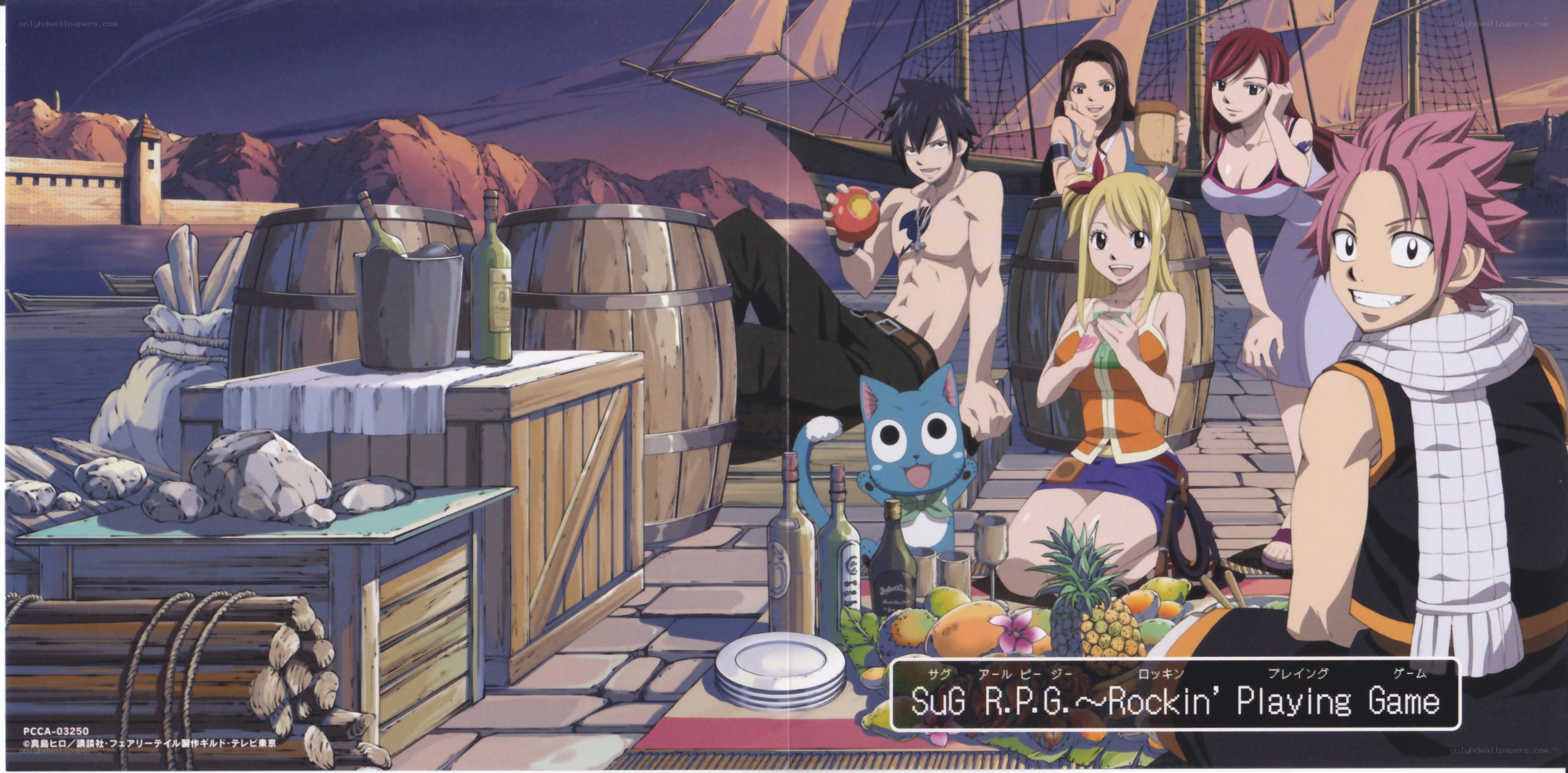 Fairy Tail crew on a ship