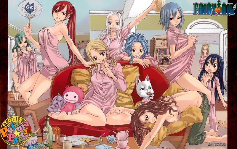 Fairy Tail girls pajama party