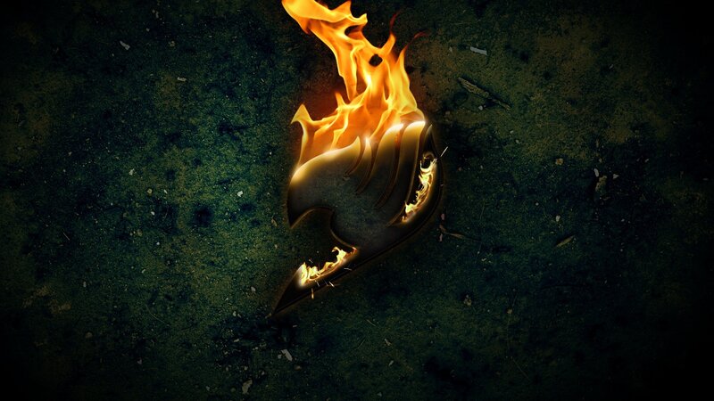 Fairy Tail logo with fire