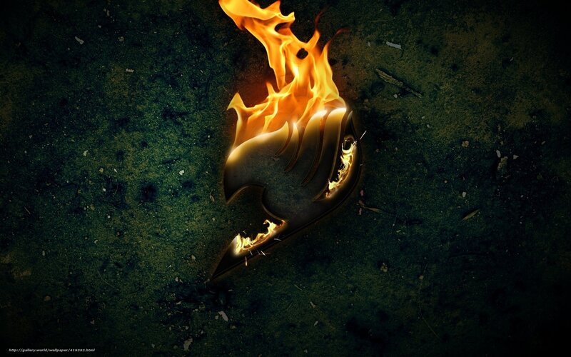 Fairy Tail logo with fire