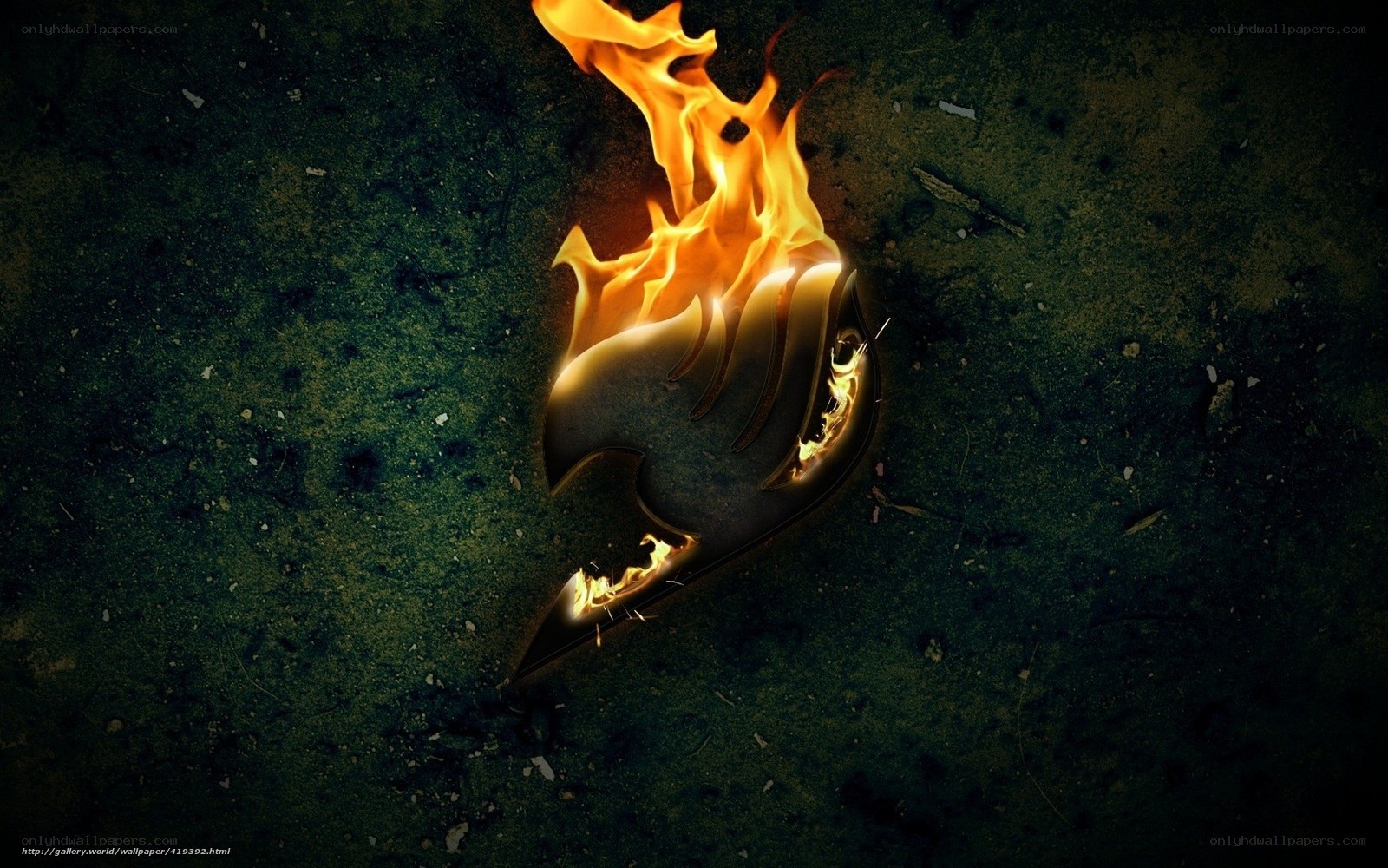 Fairy Tail logo with fire