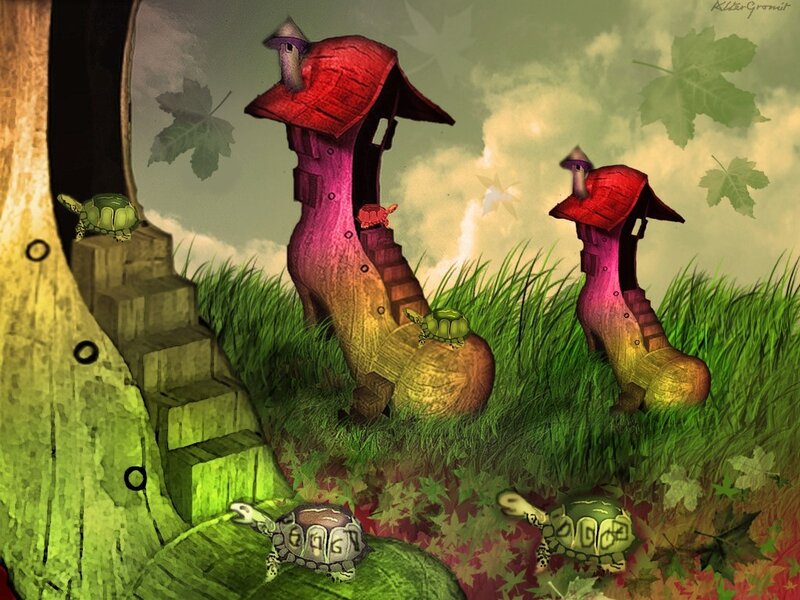 Fairy tale boot houses