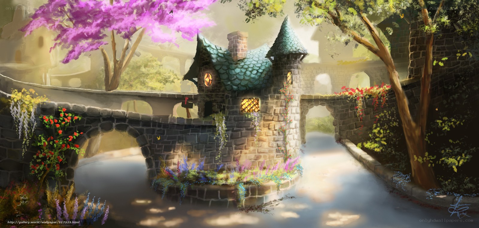 Fairy tale bridge house