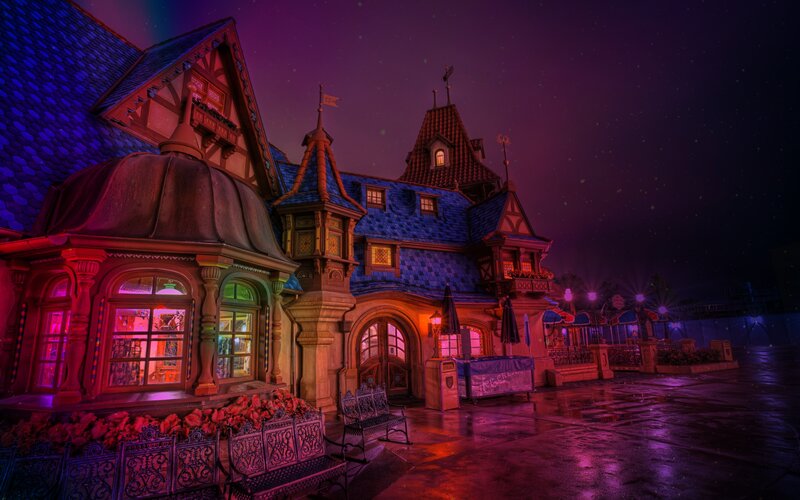 Fairy-tale Building at Night