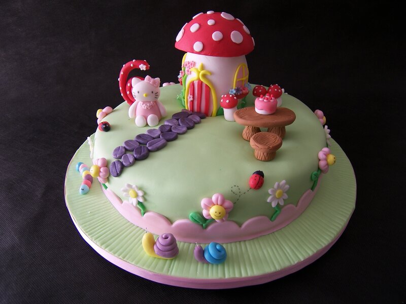 Fairy-tale Cake with Mushroom House