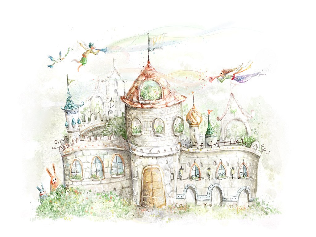 fairy tale castle illustration